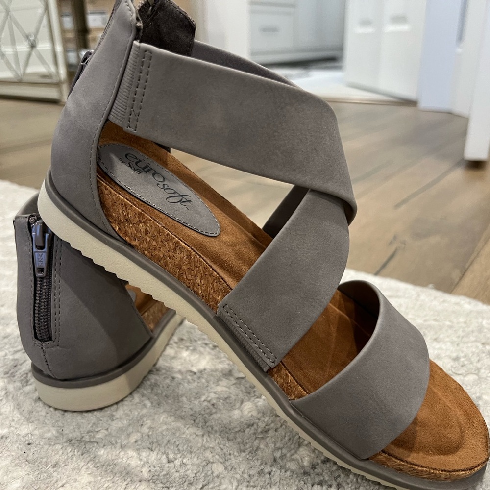 Eurosoft Gray Women's Sandals size 7